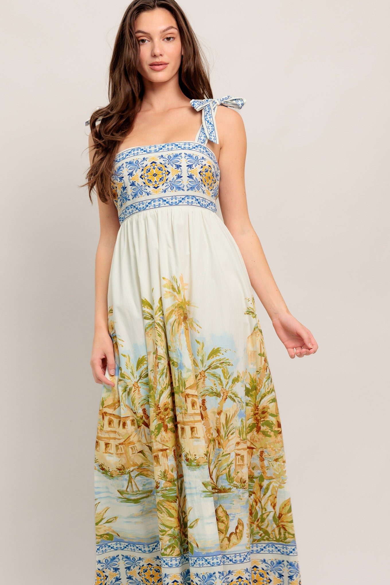 POSTCARD PERFECT WOVEN MAXI DRESS