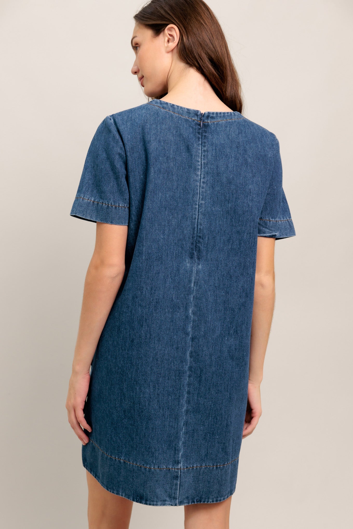 SIMPLY PUT TOGETHER DENIM MINI DRESS