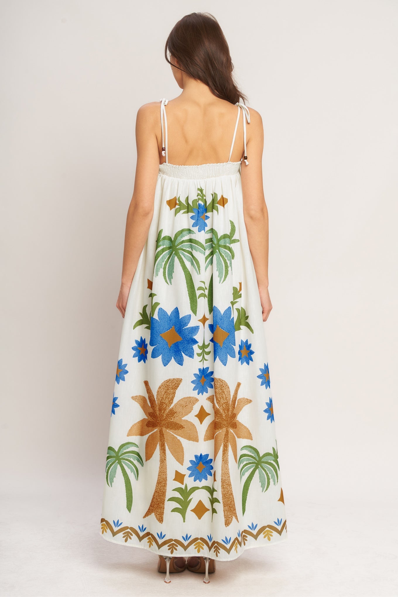 TROPIC ARTE FLOW WOVEN MAXI DRESS