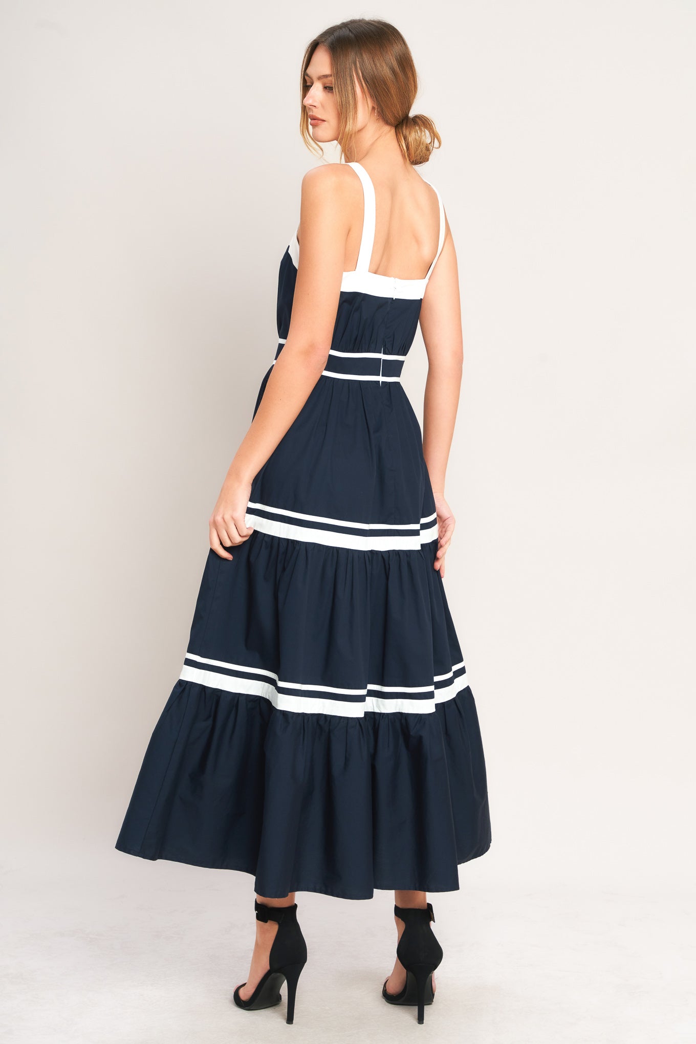 PETAL KISS WOVEN MIDI DRESS