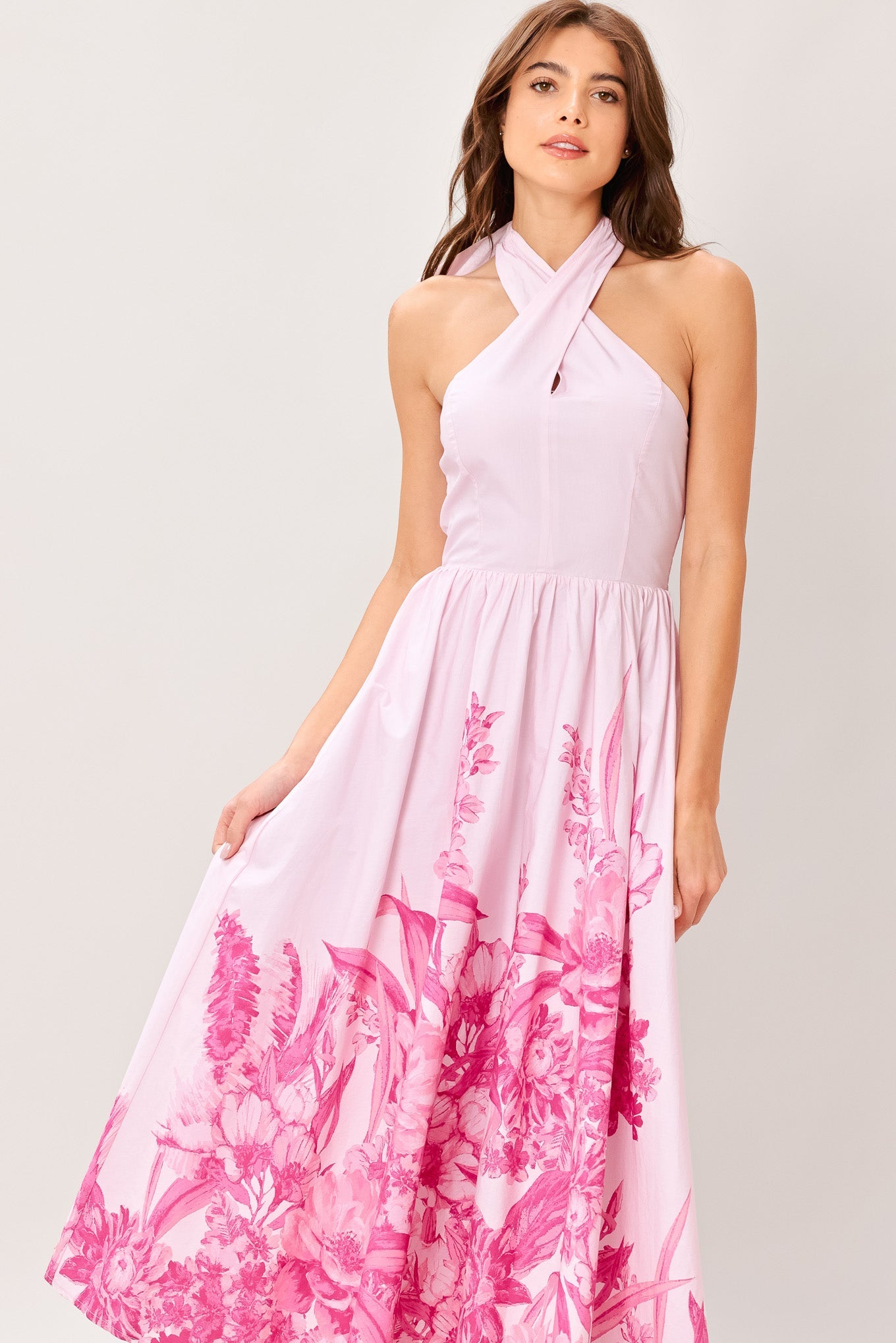 ROSELIGHT DREAM WOVEN MIDI DRESS