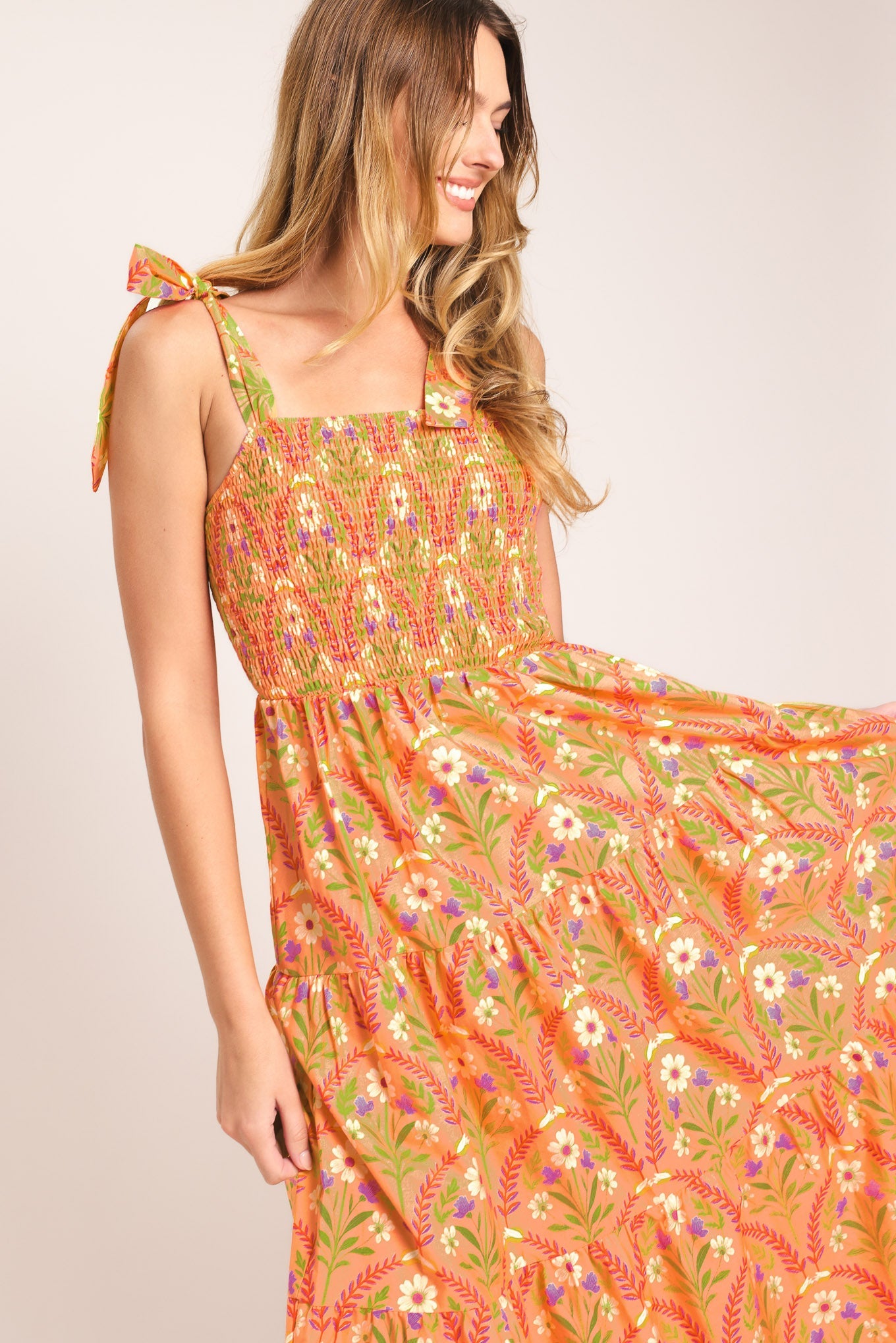 SUNKISS FLORAL WOVEN MAXI DRESS