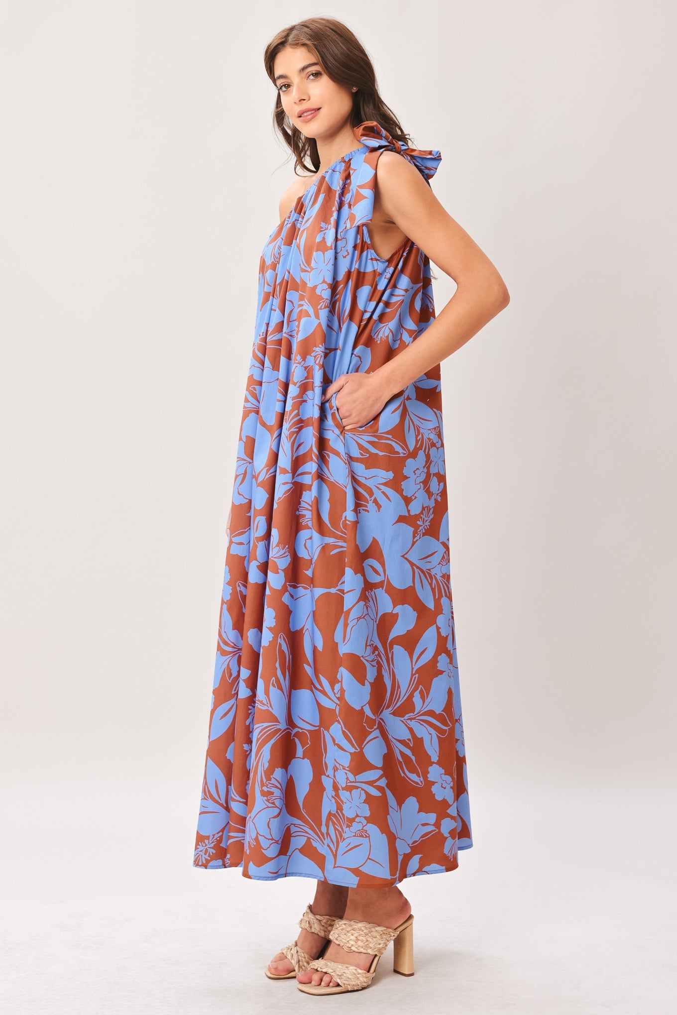 LAGOON FLOW WOVEN MIDI DRESS