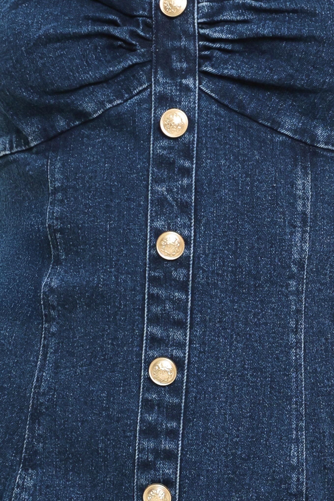 RIVET ROMANCE DENIM MINI DRESS