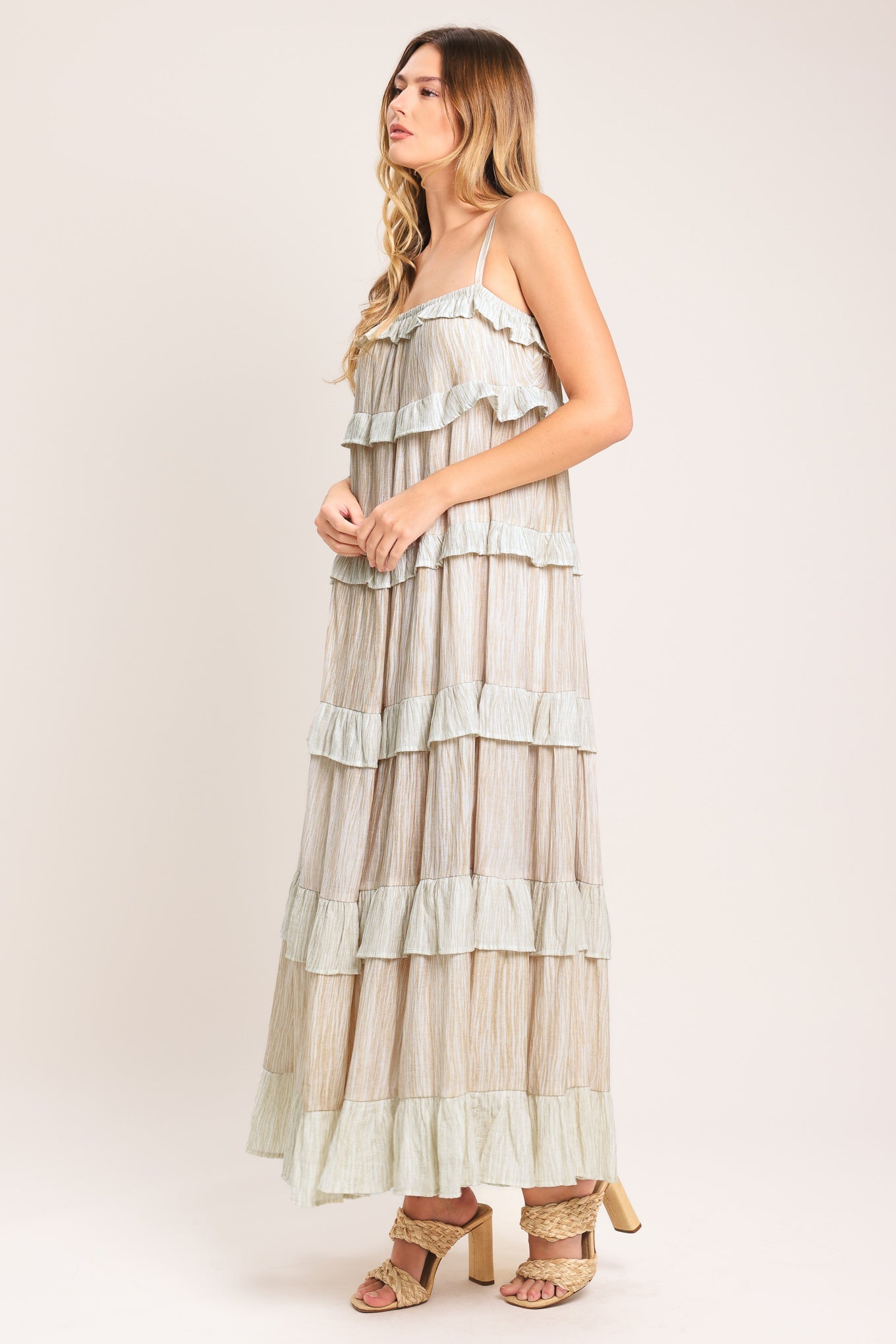 DUNE SERENA WOVEN MIDI DRESS