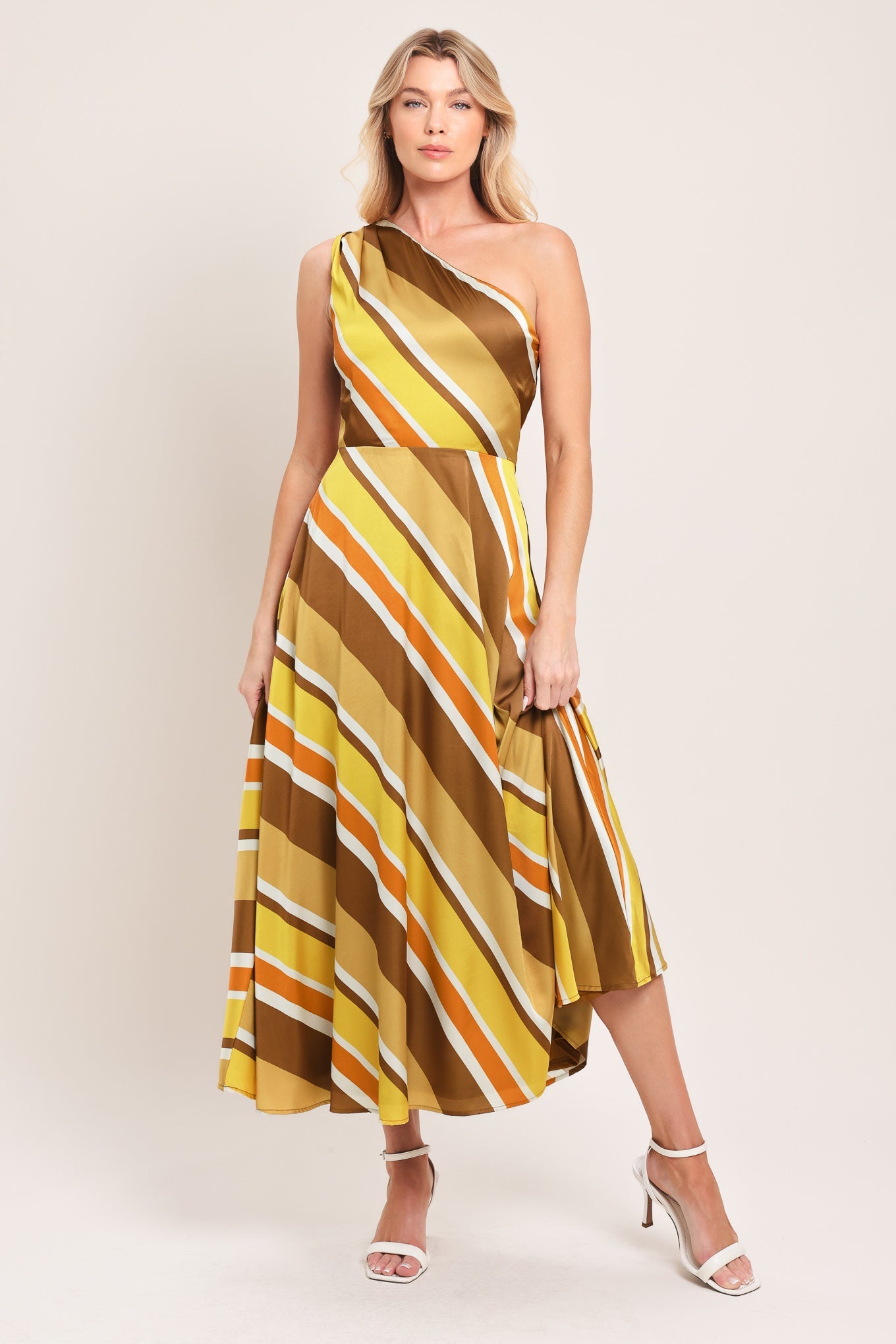 SOFT SUNSHINE WOVEN MIDI DRESS