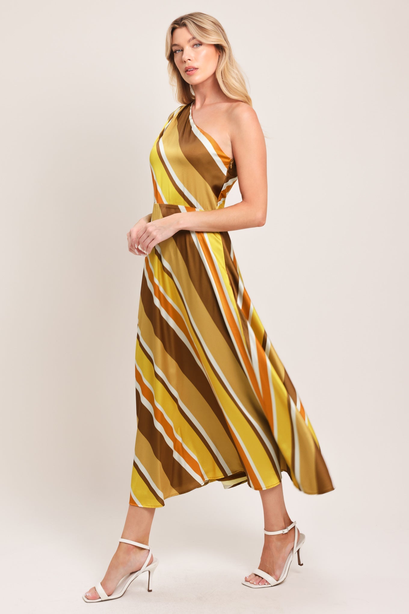 SOFT SUNSHINE WOVEN MIDI DRESS