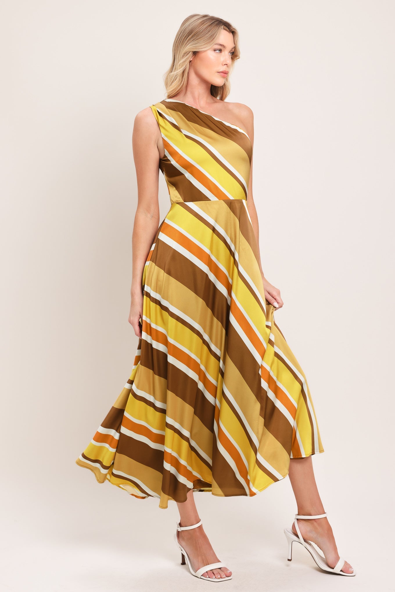 SOFT SUNSHINE WOVEN MIDI DRESS