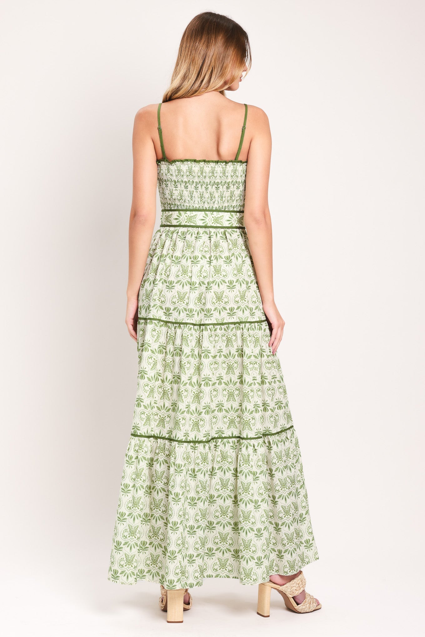 DAINTY FLORA WOVEN MAXI DRESS