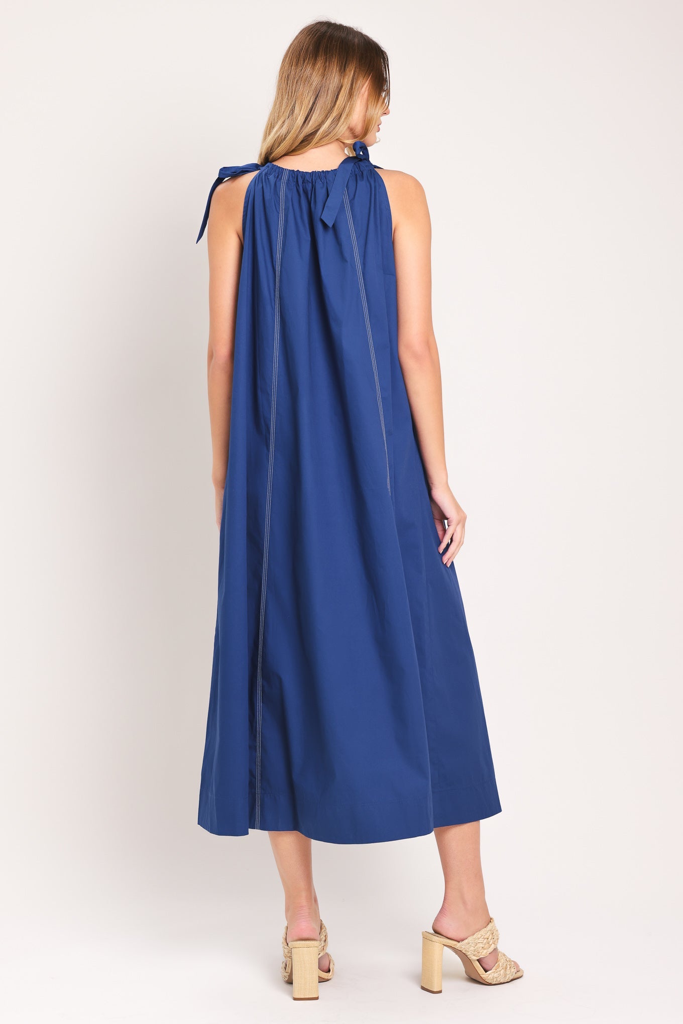 COASTAL EASE WOVEN MIDI DRESS