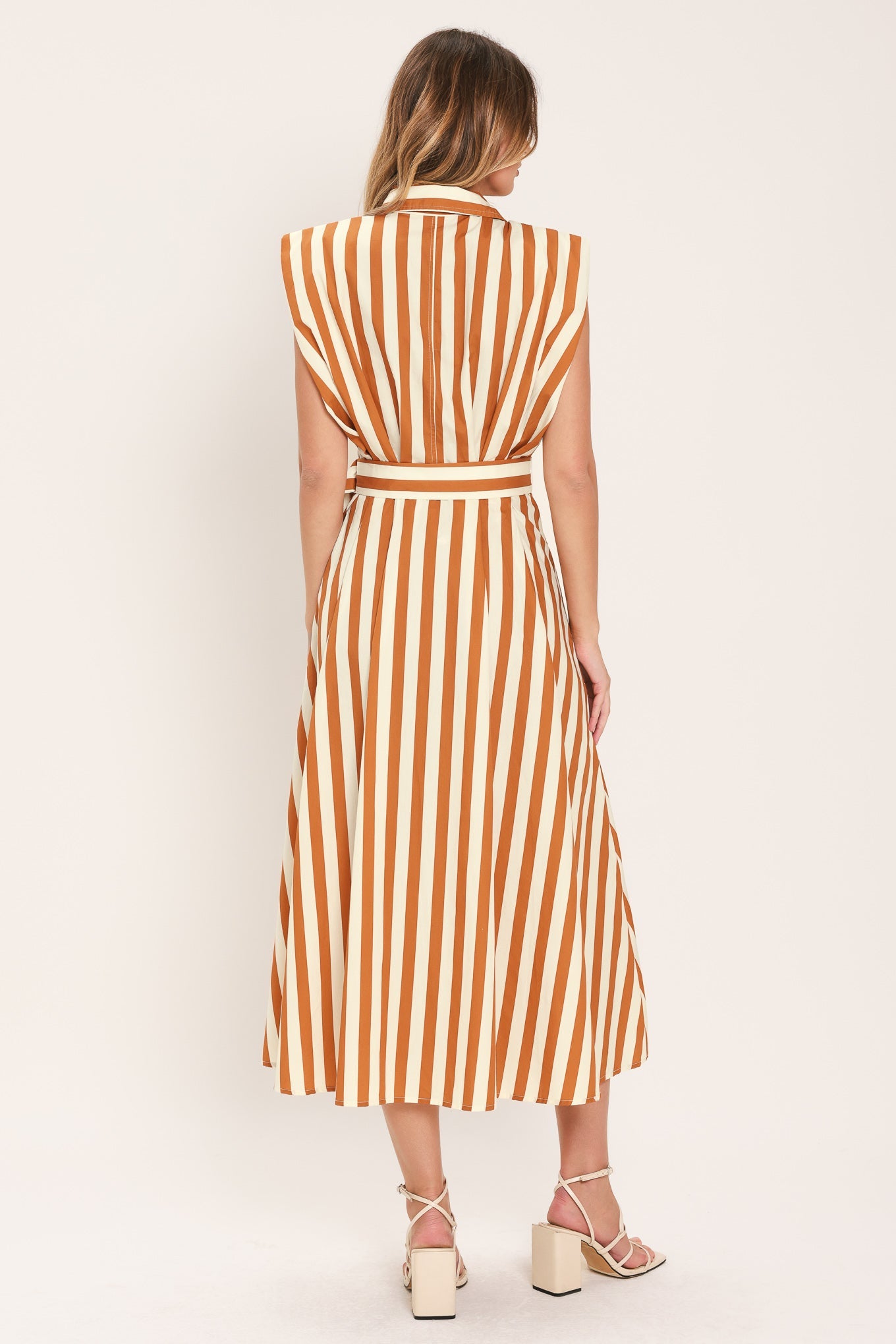 SUNSET MARINA WOVEN MIDI DRESS