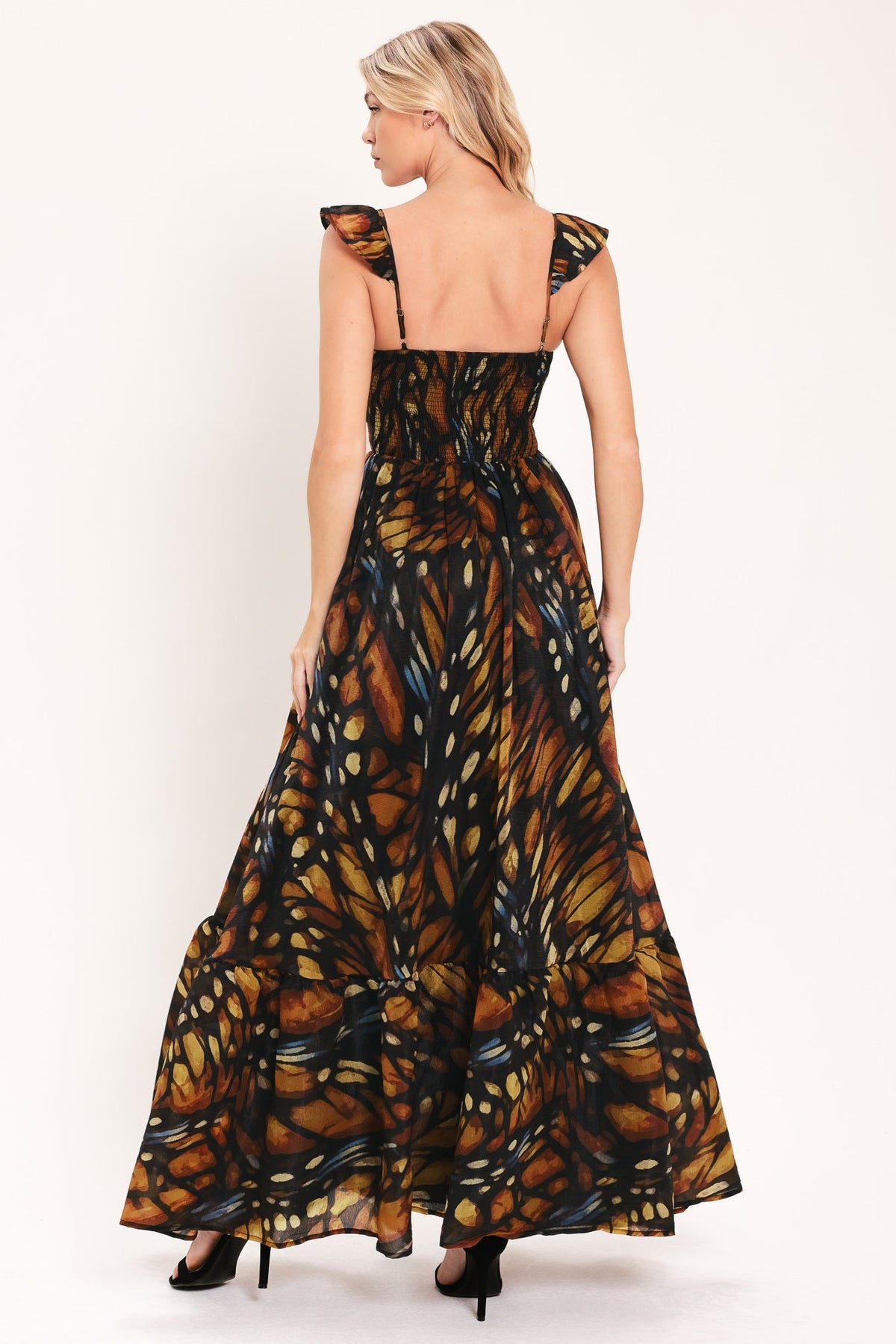 EMBERWING GARDEN GOWN WOVEN MAXI DRESS