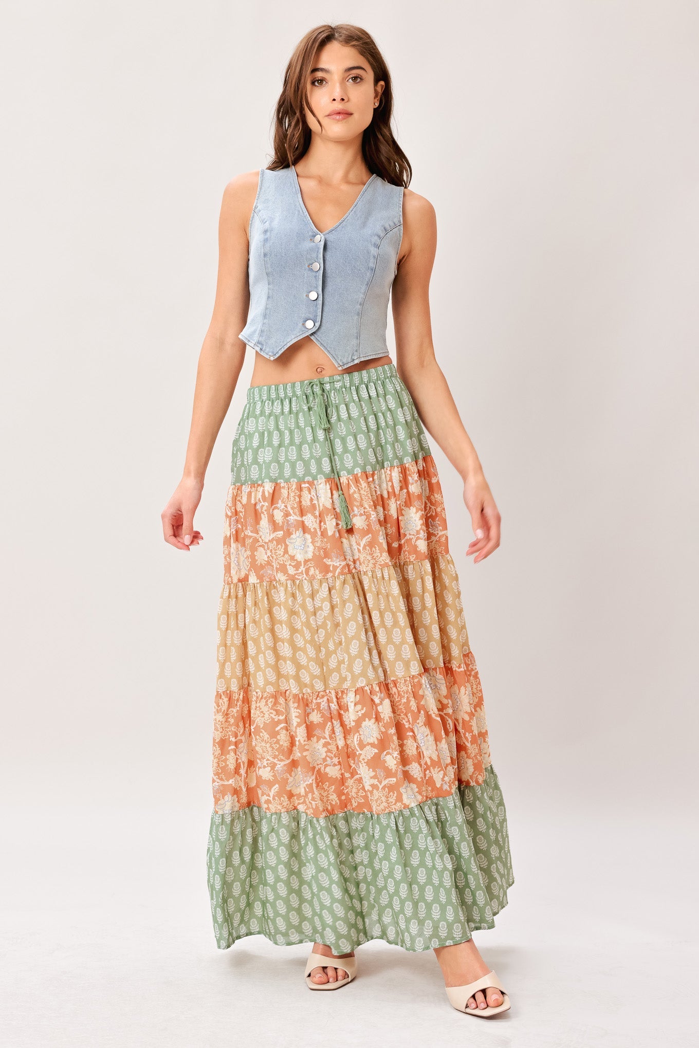 TERRA FLOW MIDI PRAIRIE SKIRT