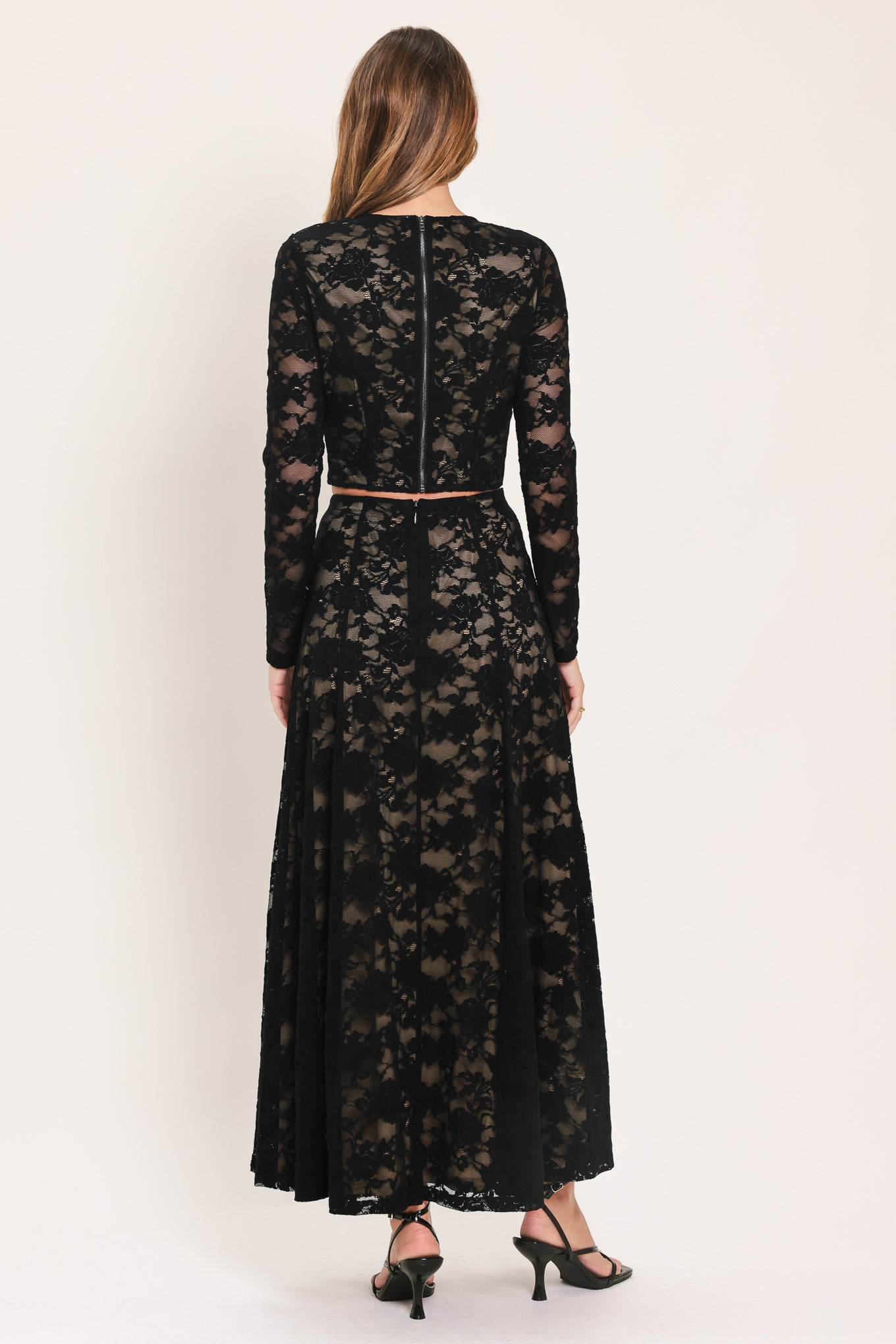 NOIR LACE MOONRISE WOVEN LACE CIRCLE SKIRT