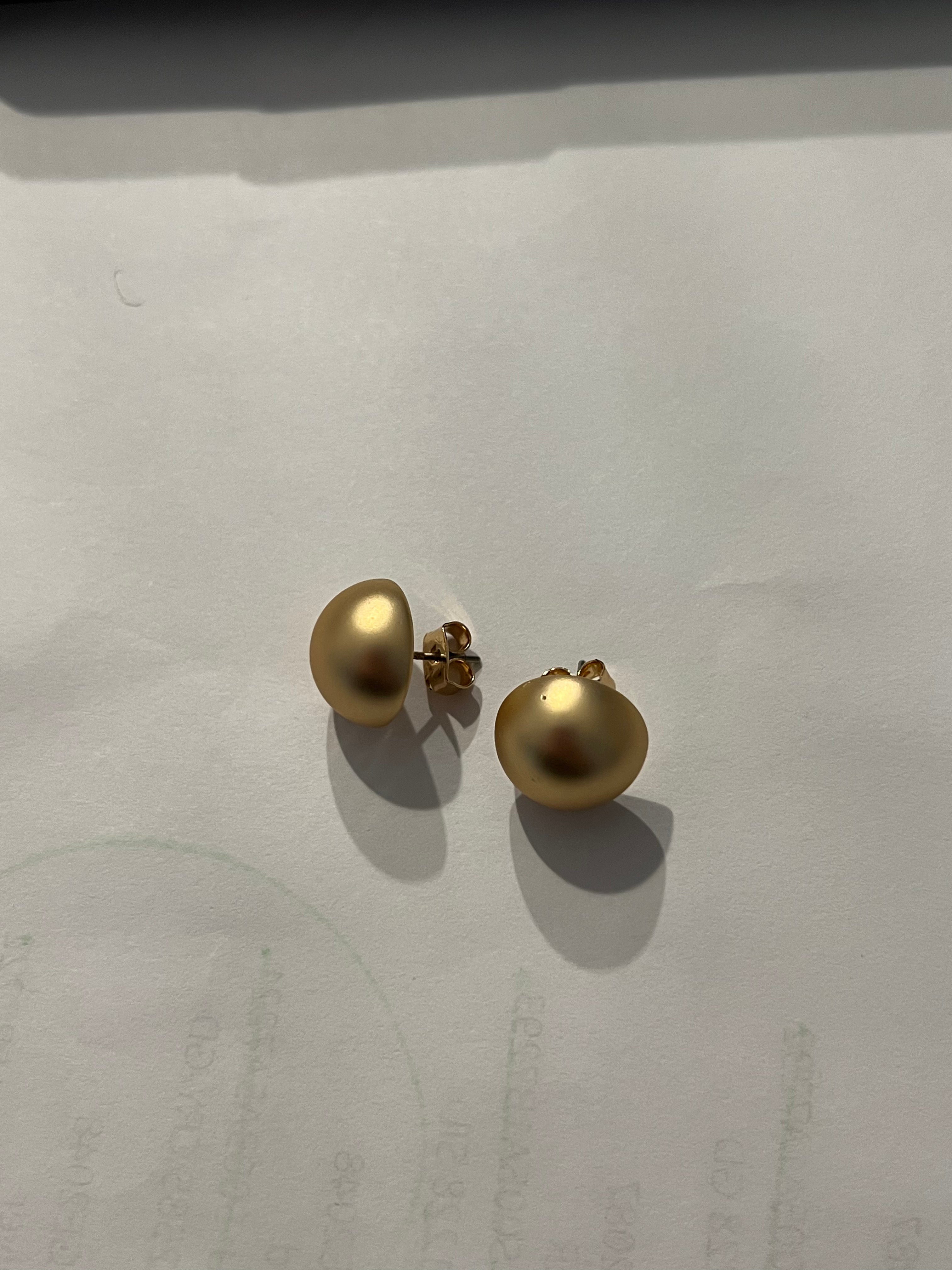 Horizon Half Circle Stud Post Back Earrings