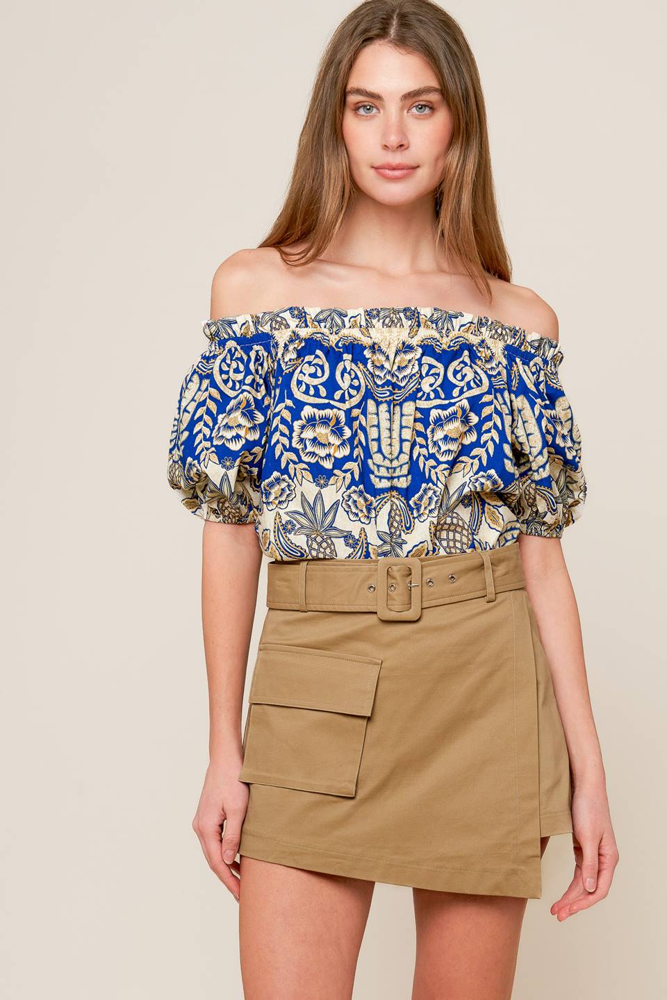 LET'S GO FOR DRINKS WOVEN SKORT