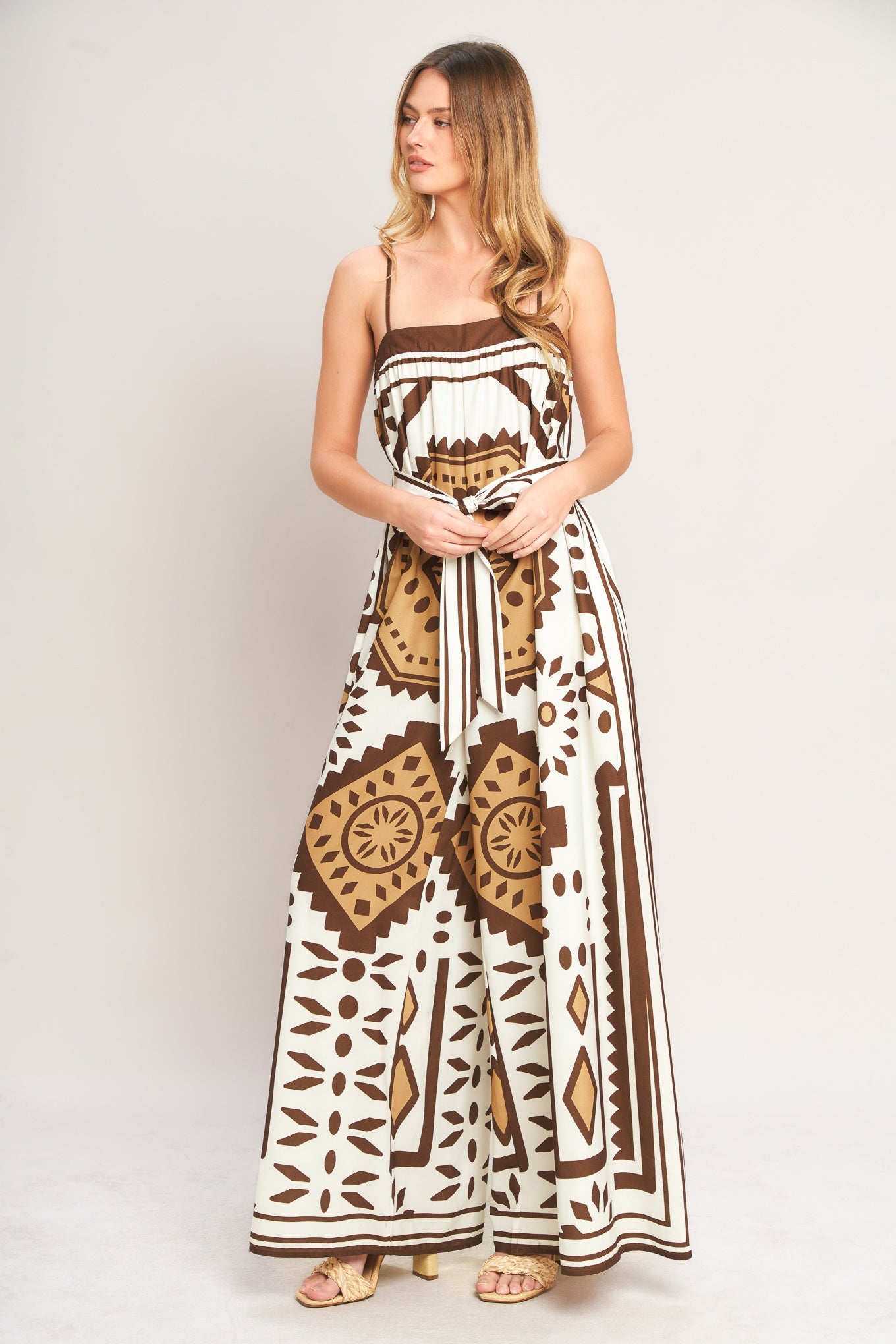 EARTHY ELEGANCE BOHO WOVEN JUMPSUIT