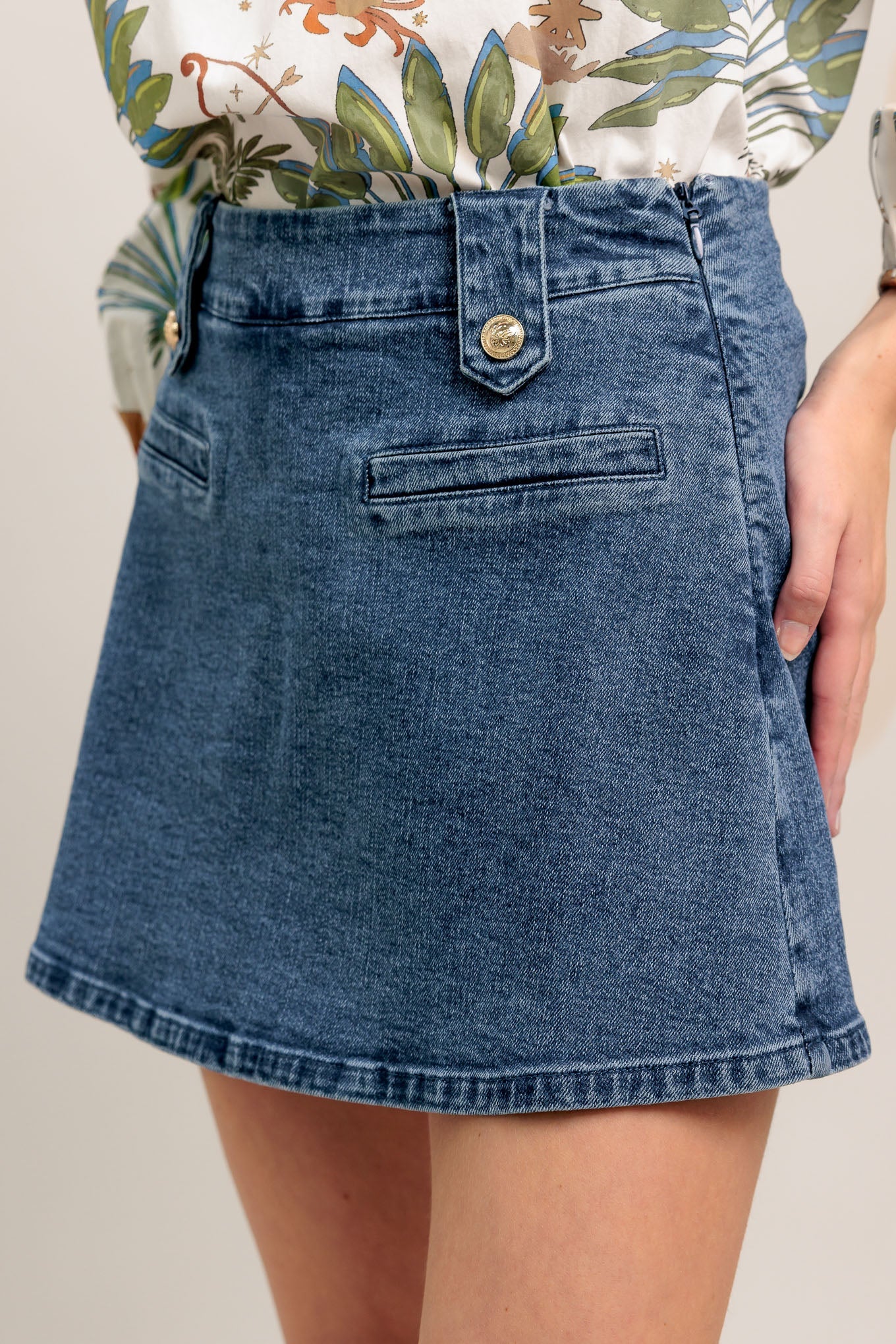 HEART EYES DENIM SKORT