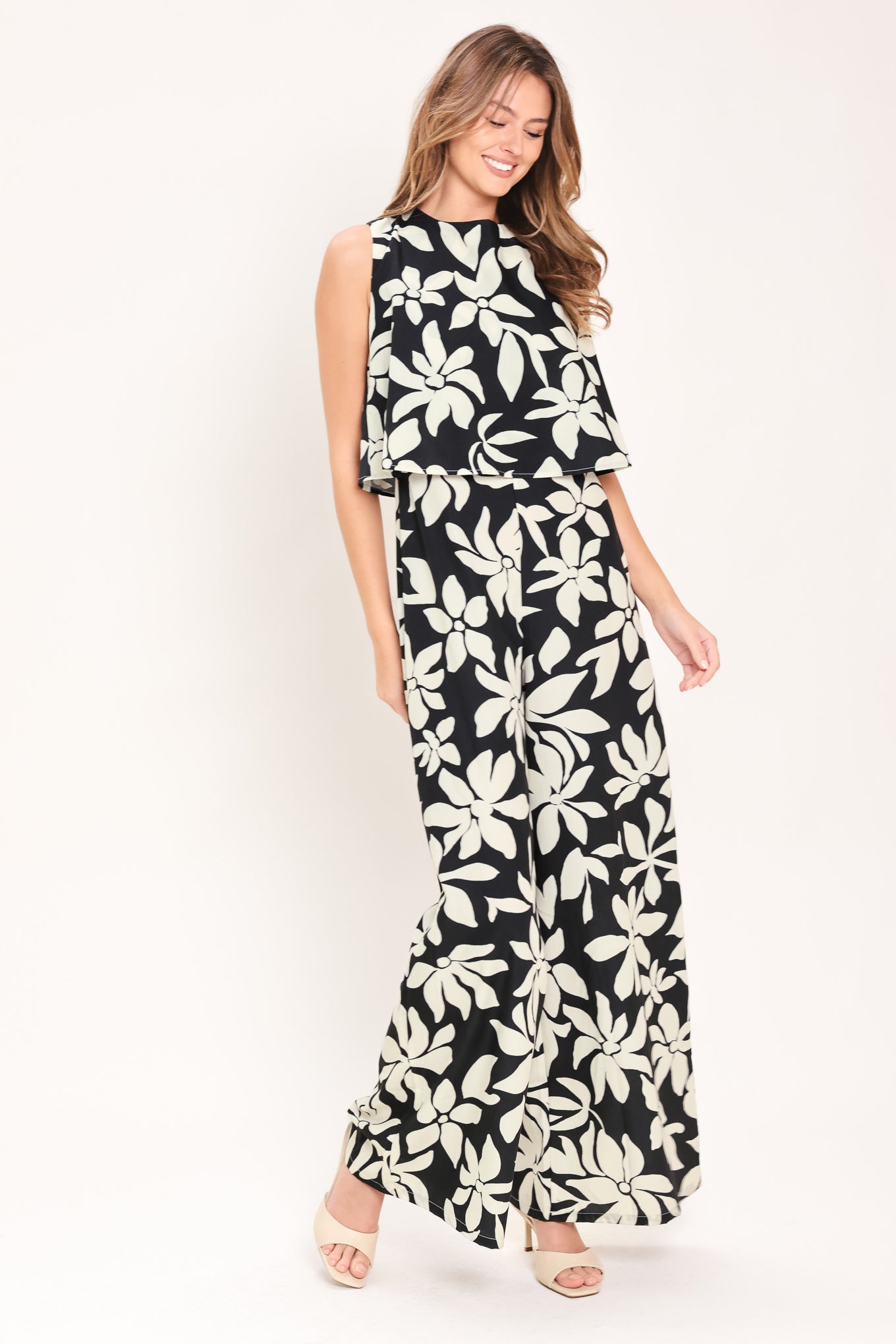 COASTAL NOIR WOVEN JUMPSUIT