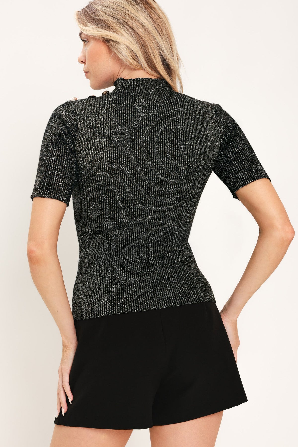 MIDNIGHT ESSENTIAL BLACK SWEATER TOP
