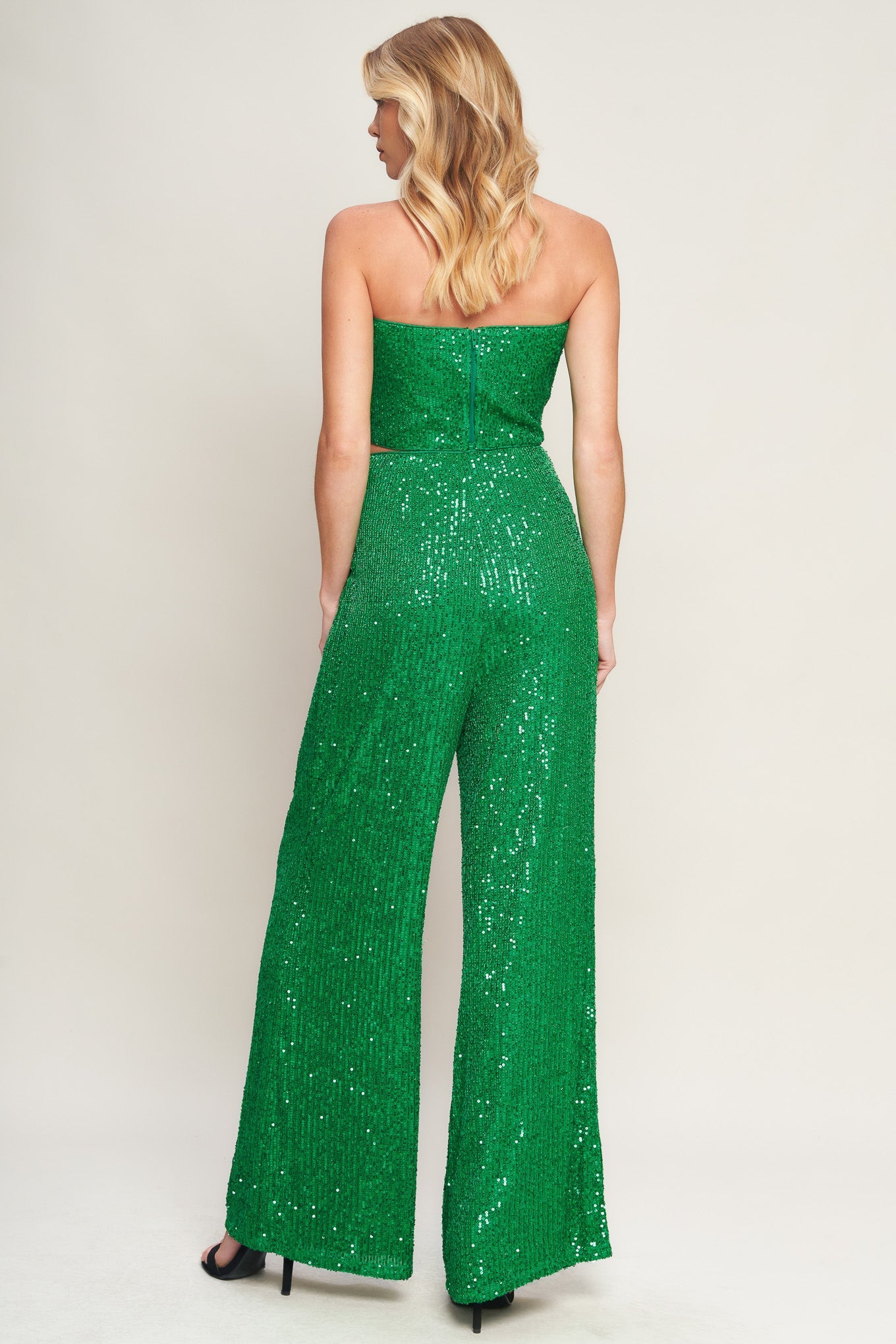 CHARMING COMPOSURE SEQUIN TOP AND BOTTOM SET