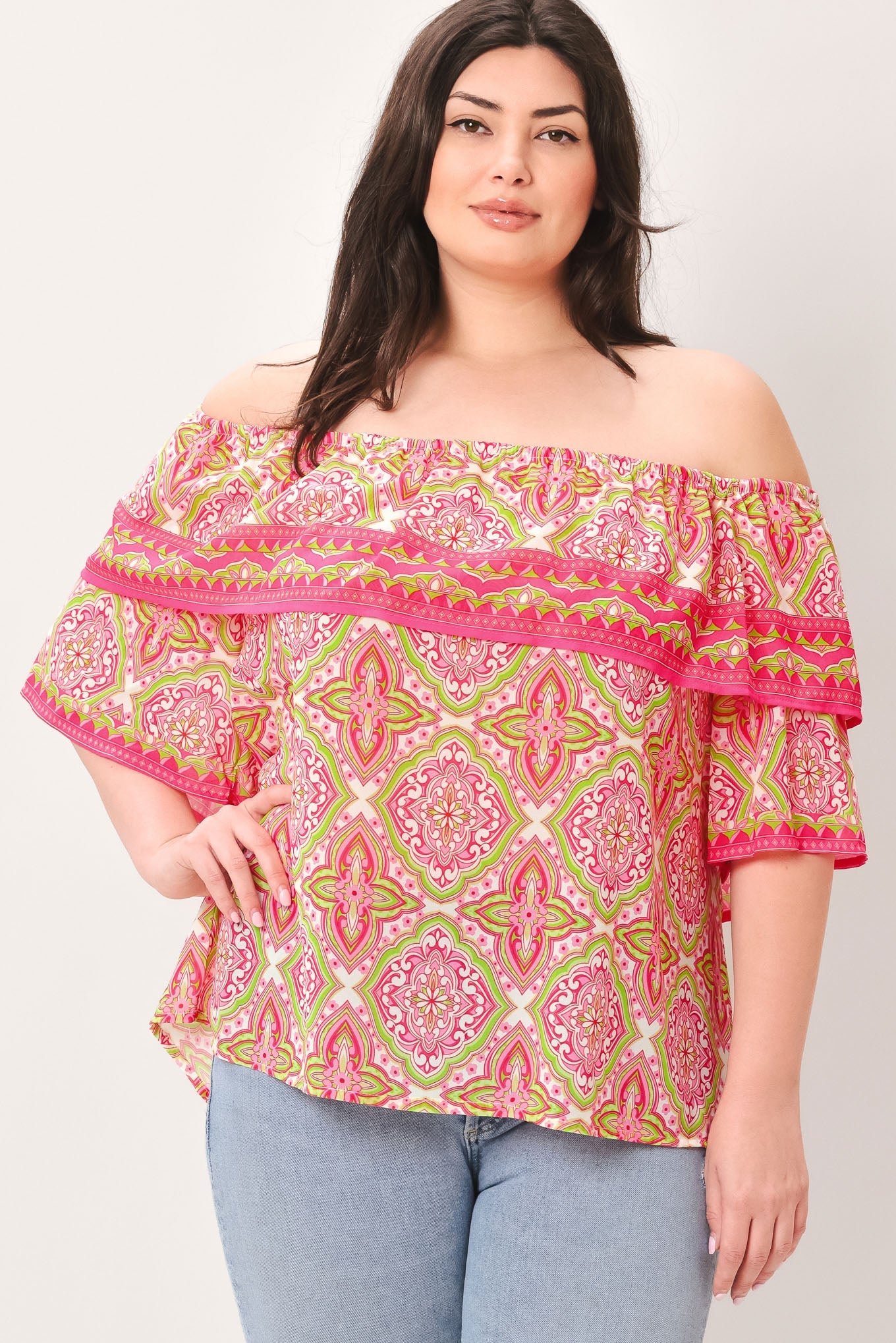 SPREAD CHEER WOVEN TOP