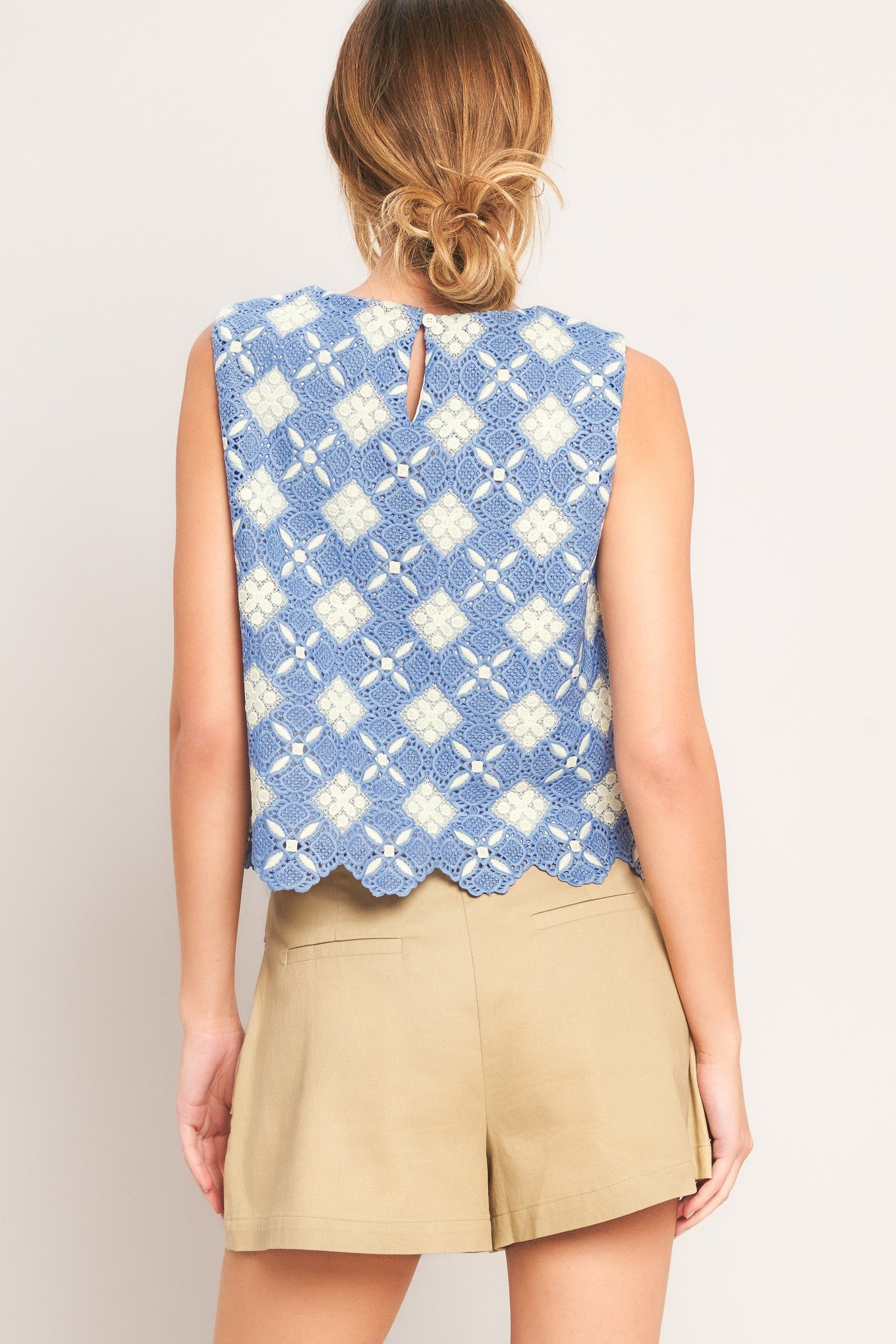 COASTAL WOVEN LACE TOP