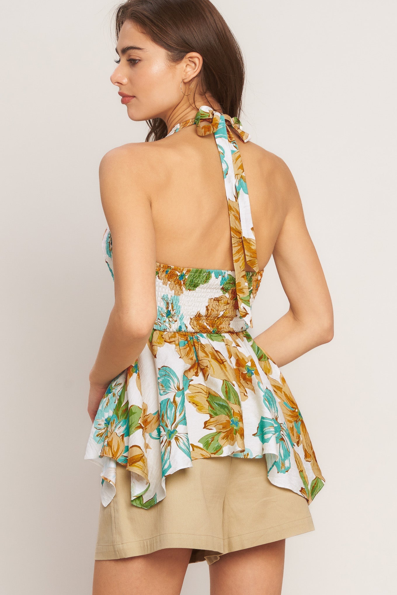 GOLDEN HOUR FLORAL WOVEN TOP