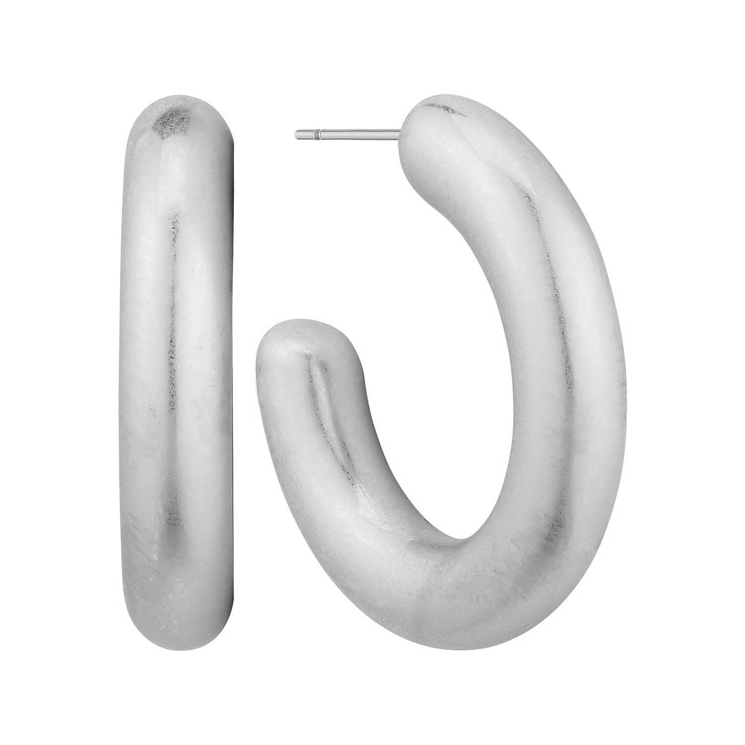 Lightweight Everyday Open Hoop Post Back Earrings