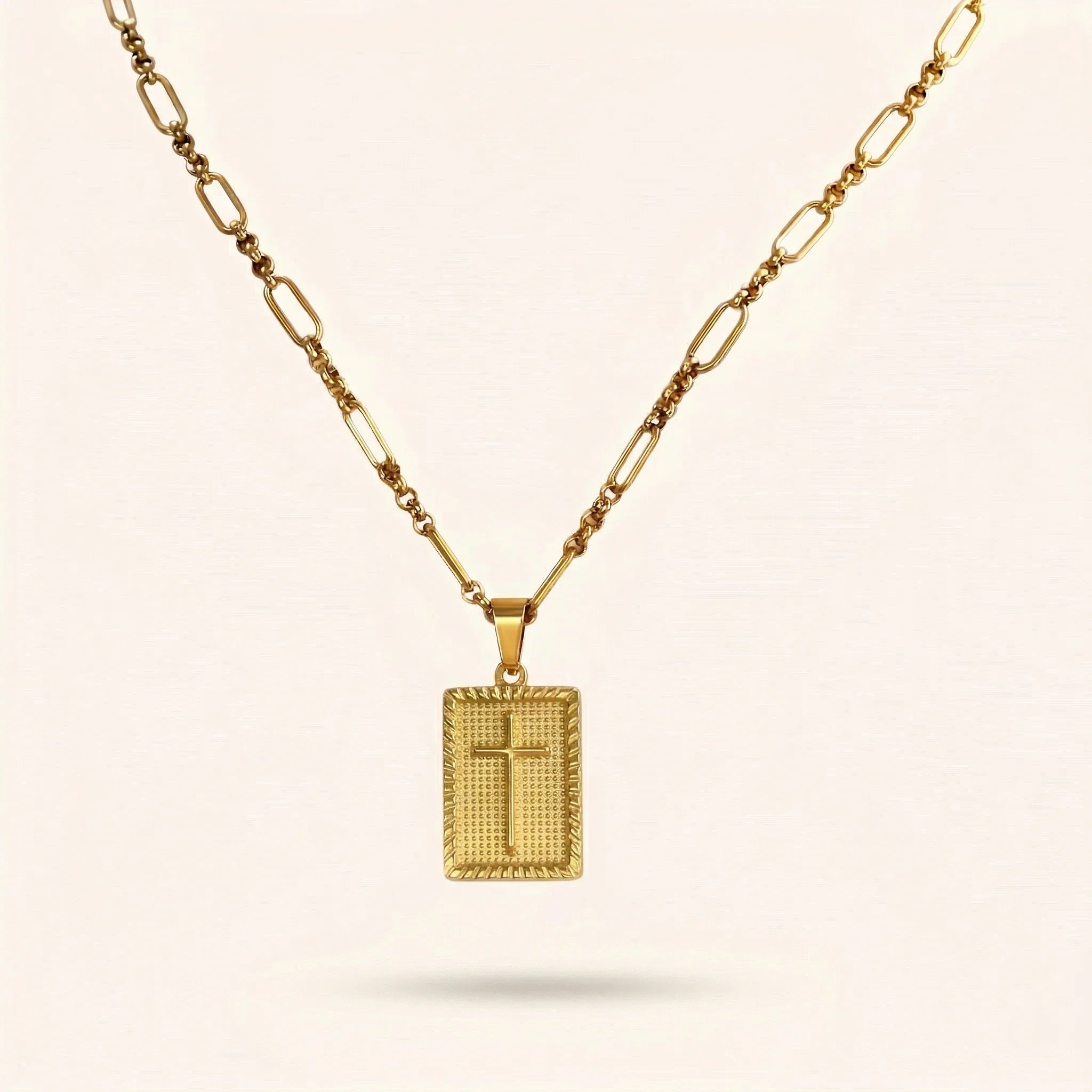 Relic Tag Cross Necklace