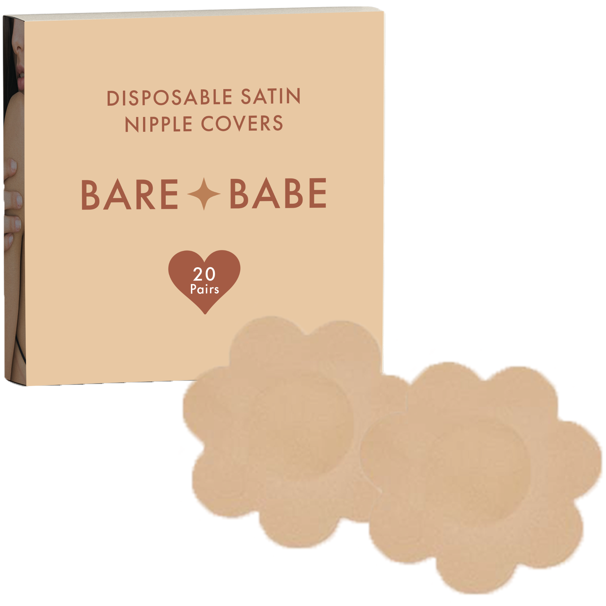 Satin Nipple Pasties - 40 Pack by Bare Babe