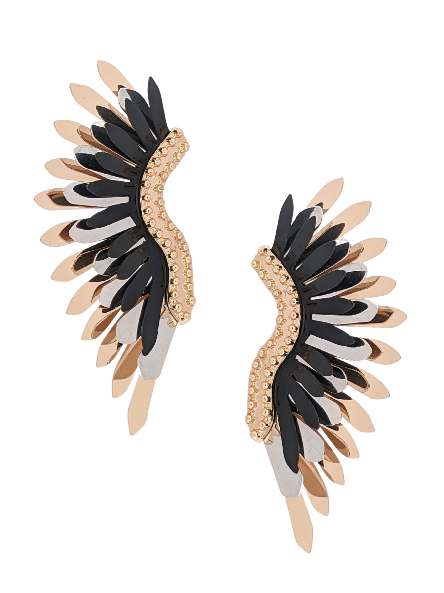 Dramatic Curved Wing Post Back Earrings