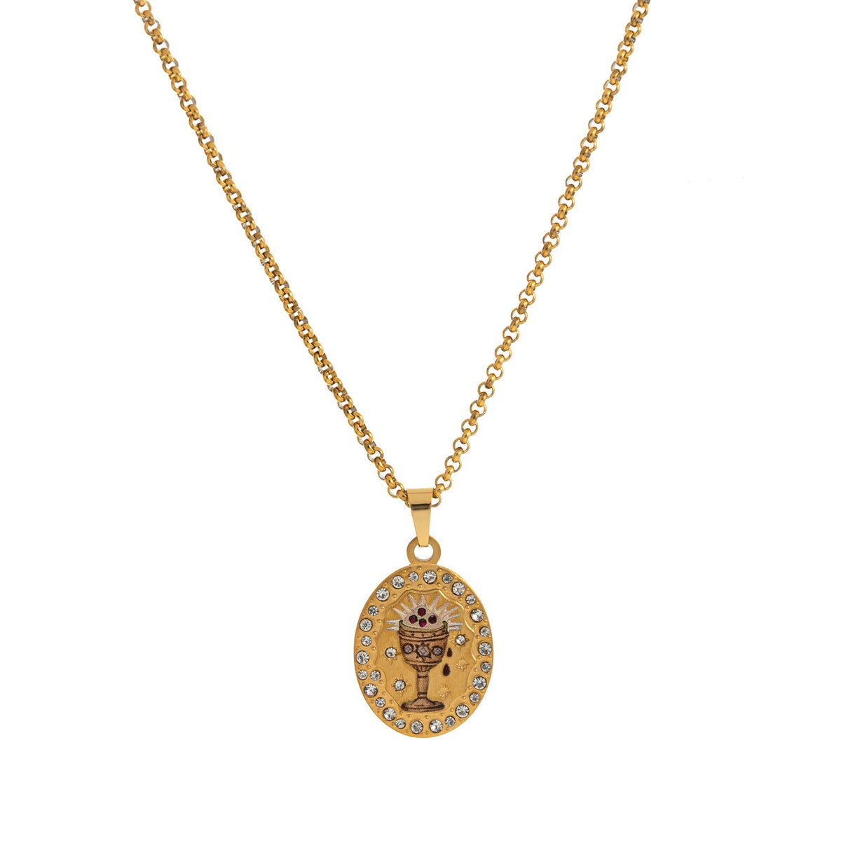 Enamel Motif Pendant Necklace Collection