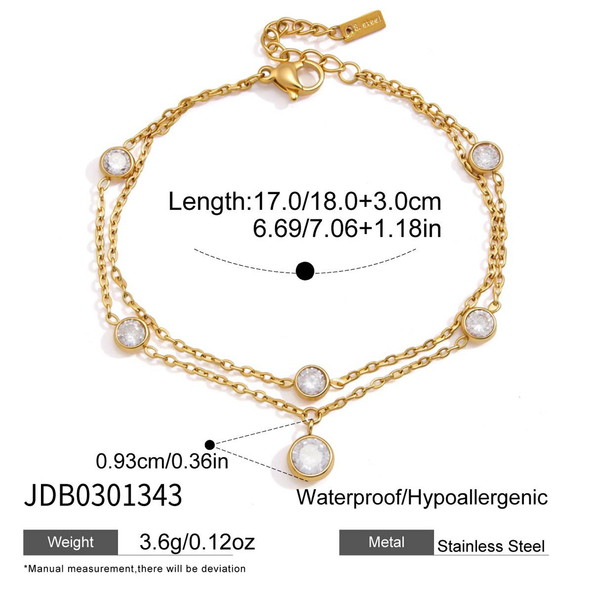 Layered Zircon Bracelet