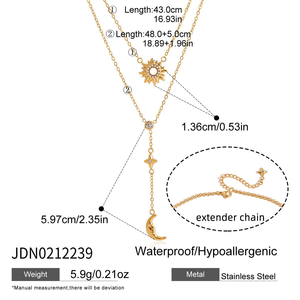 Pearl Zircon Chain Necklace Collection