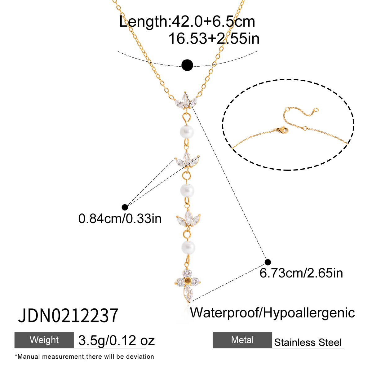 Geometric Zircon Y Necklace Collection