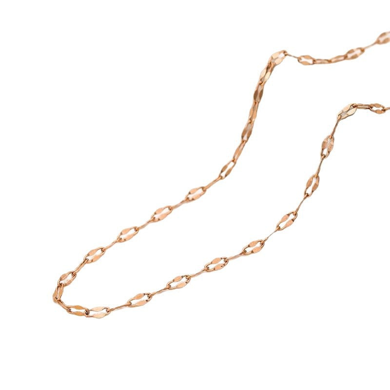 Source Wholesale Stainless Steel Lip Necklace Plated With 18K Gold Versatile Non-Fading DIY Accessories With Chain Titanium Steel Chain