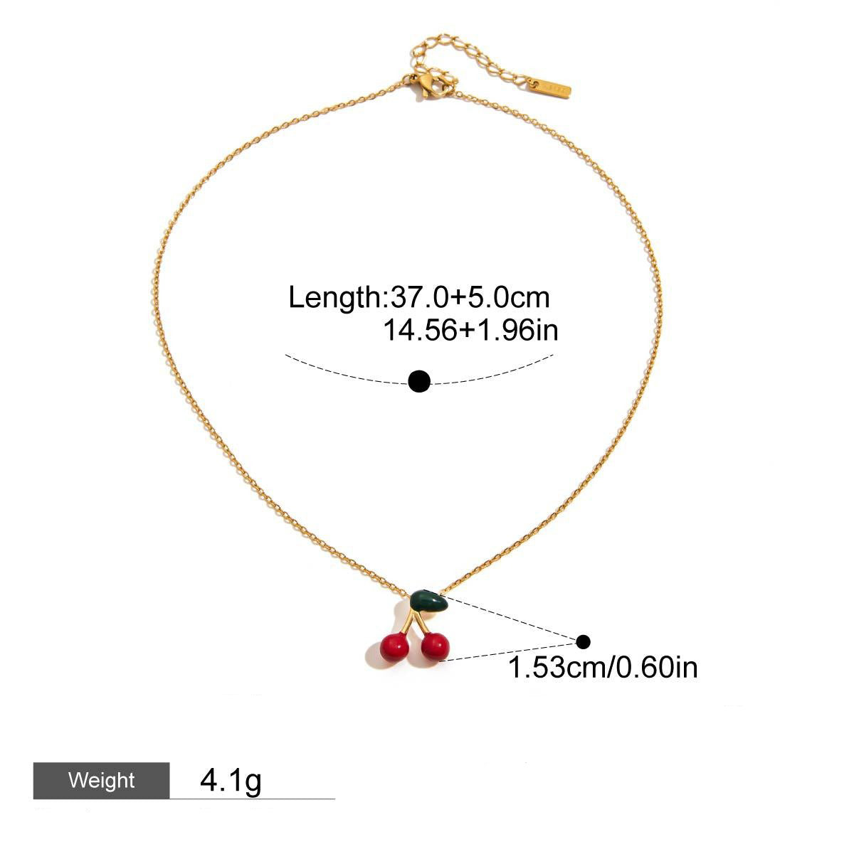 18K Gold Cherry Shaped Beautiful Personalized Necklace