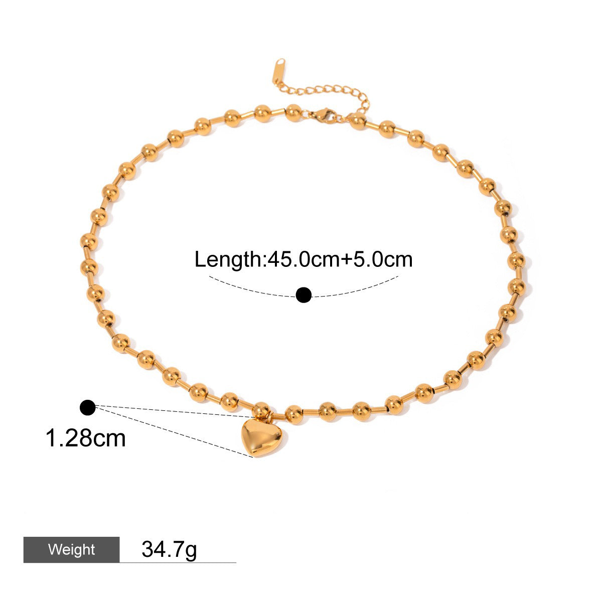 18K gold flower-shaped design exquisite and noble necklace, earrings and bracelet set