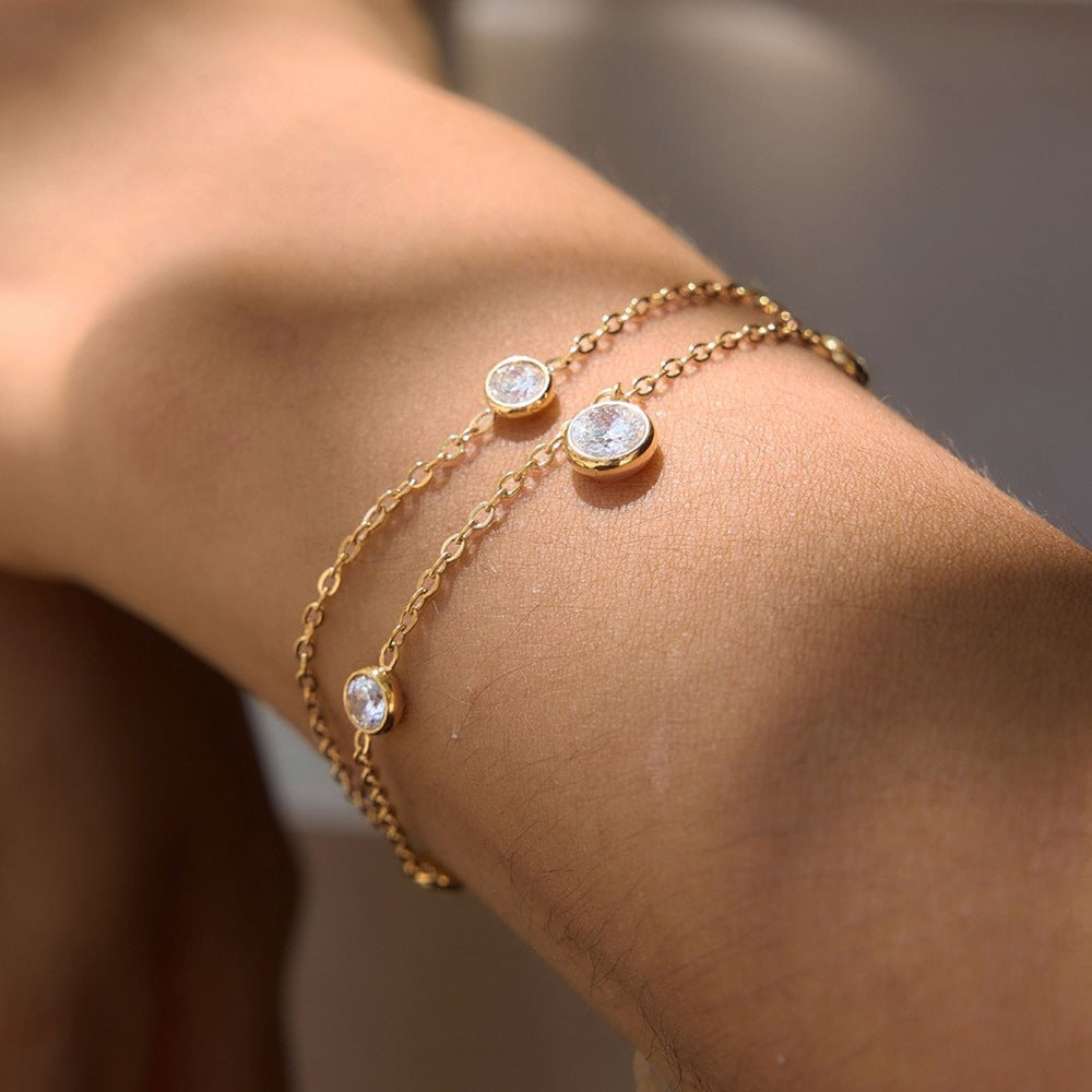 Layered Zircon Bracelet
