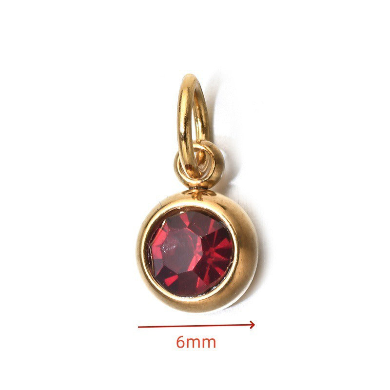 18K gold birthstone with 26 letters design light luxury noble necklace