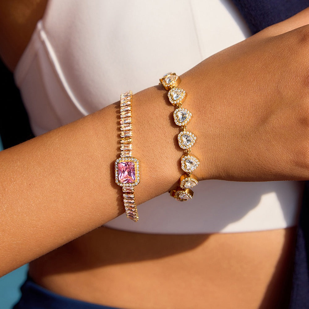 Pink Zircon Bracelet Collection