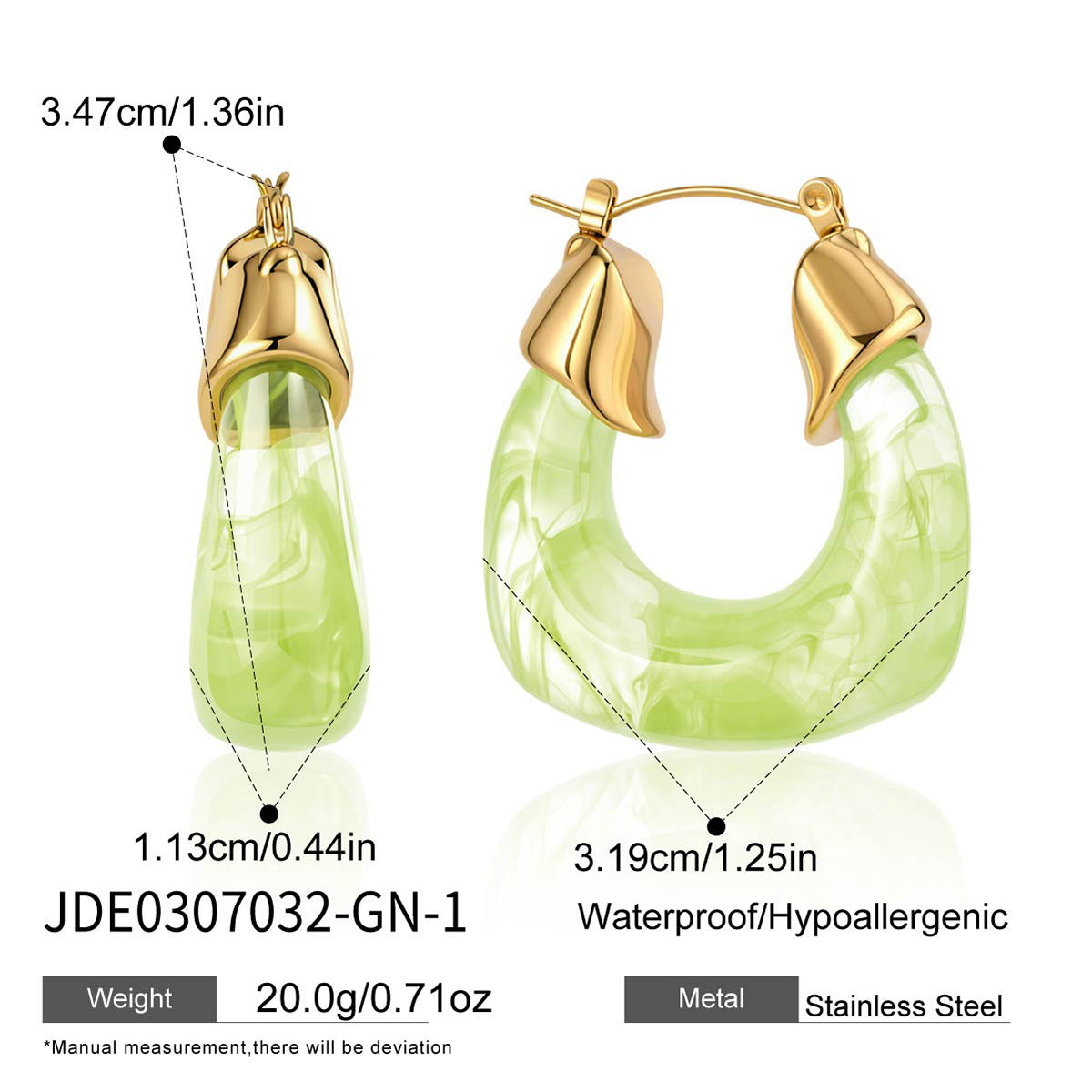 Color Resin Hoop Earrings Collection