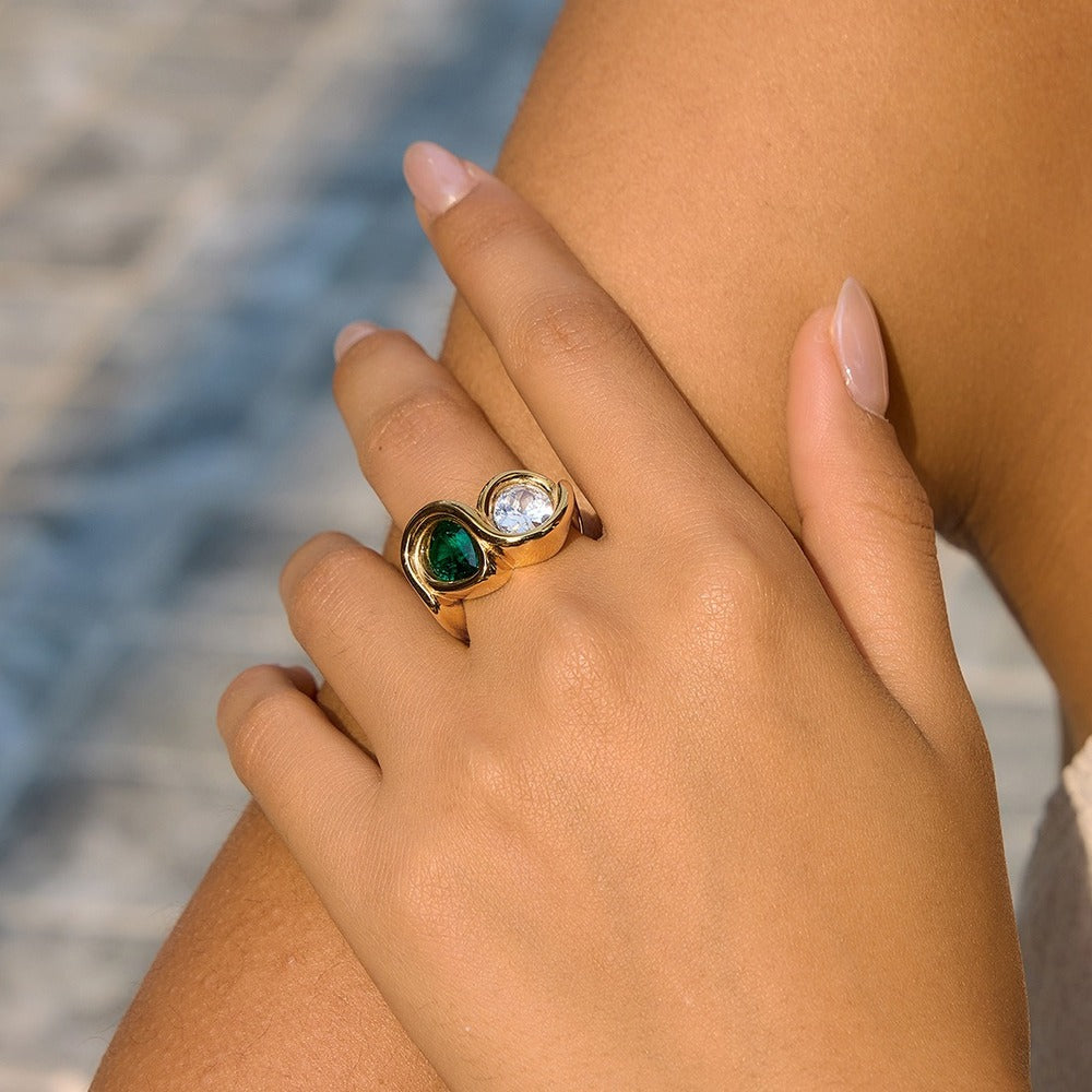 Green Zircon Ring