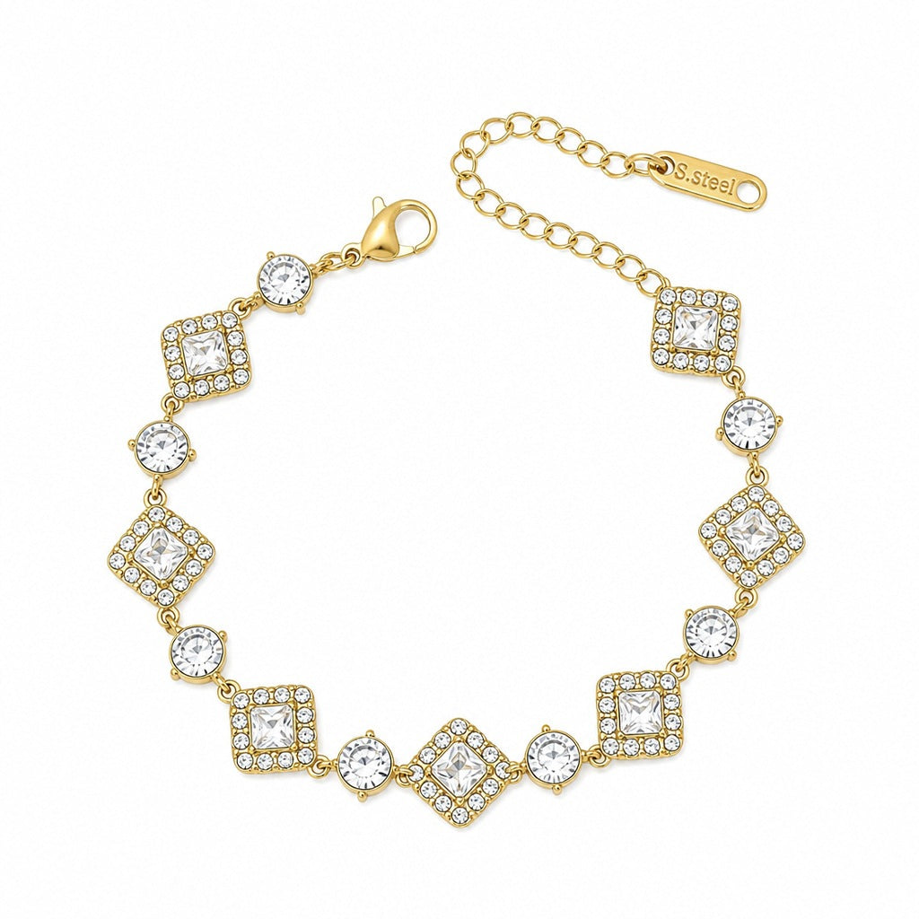 Colored Diamond Stainless Steel Dopamine Bracelet