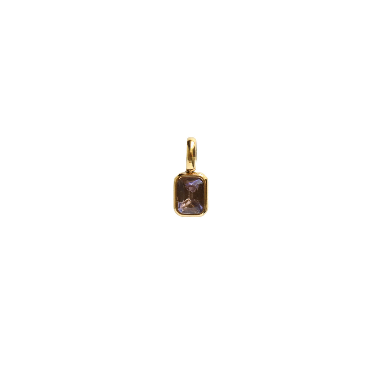 18K gold birthstone with letter design elegant necklace