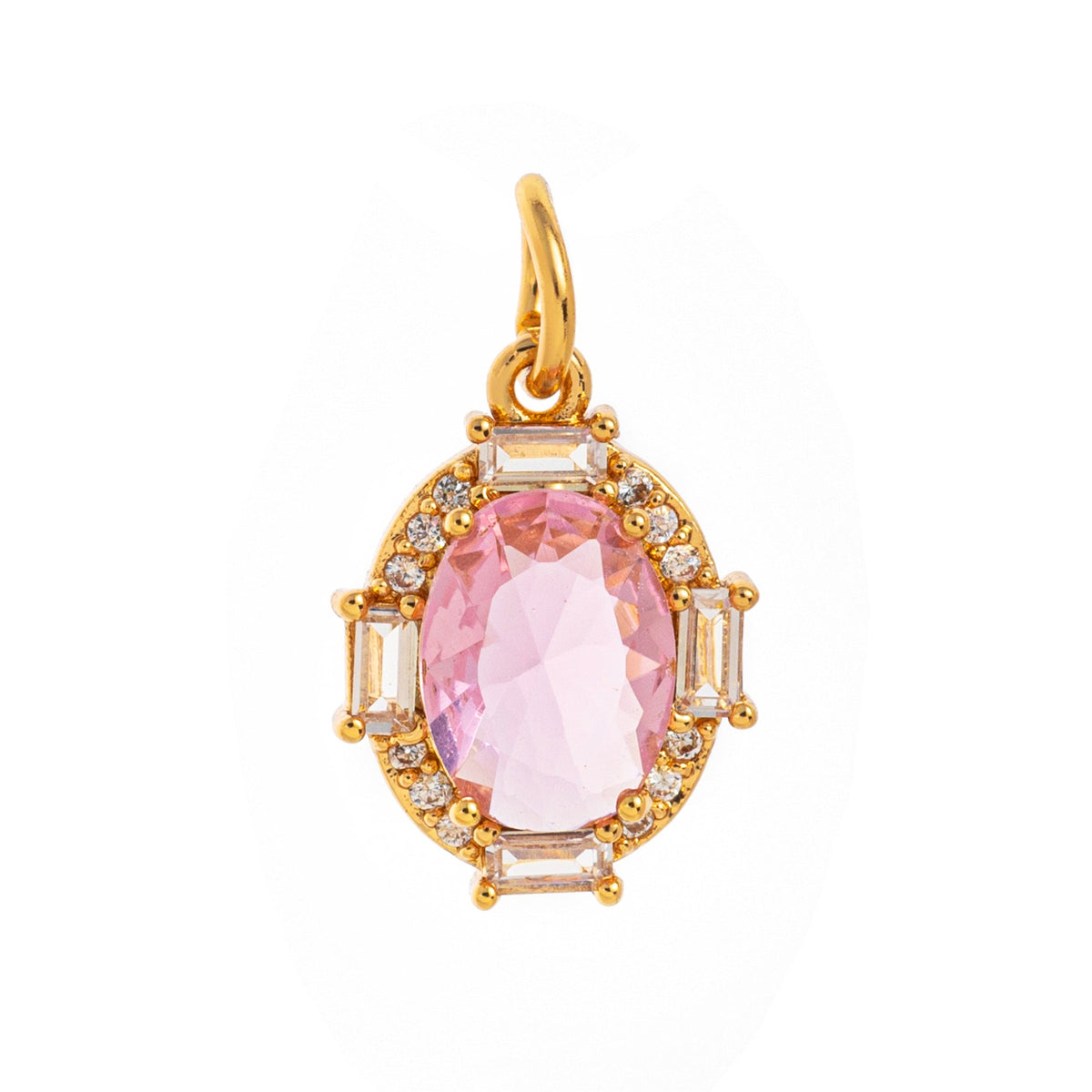 18K gold birthstone with letter design exquisite and dazzling necklace