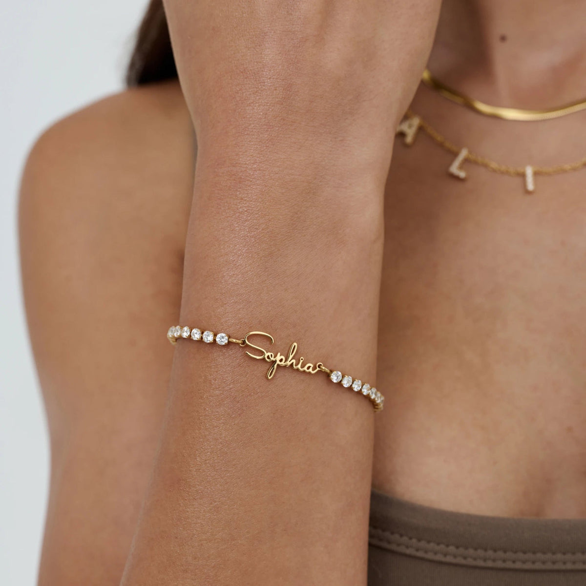 Fashionable And Versatile Women's Zircon Stainless Steel Bracelet