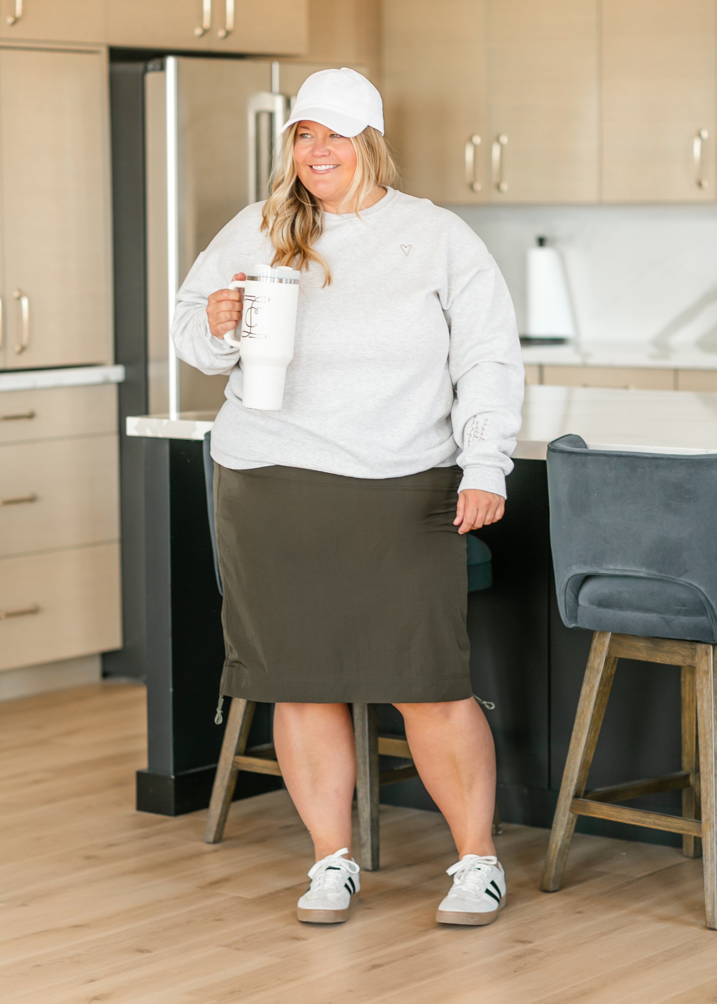 Andie Olive Hiking Midi Skirt