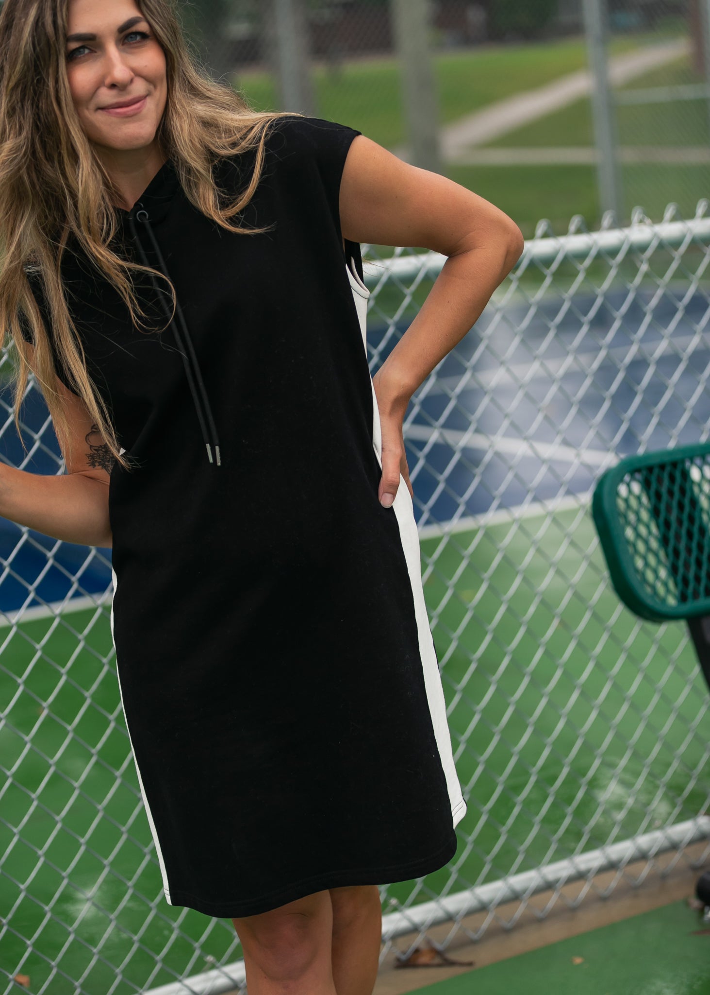 Asher Hooded Sweatshirt Dress